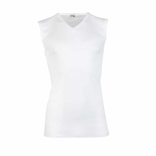 Beeren heren shirt V-hals wit