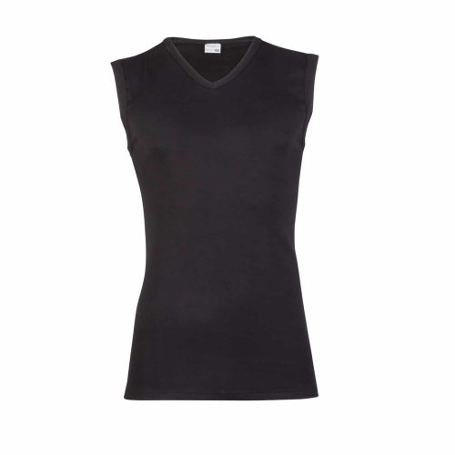 Beeren heren shirt V-hals zwart